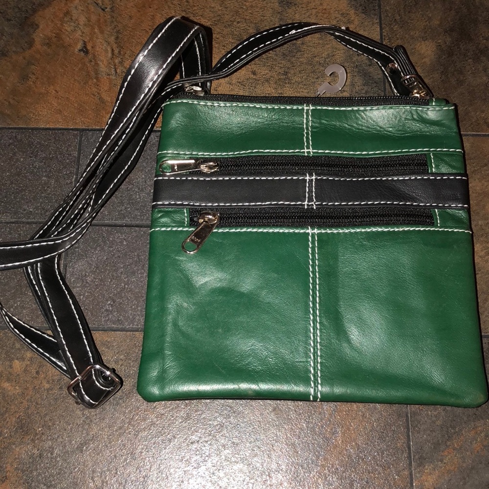 Leather cross body bag